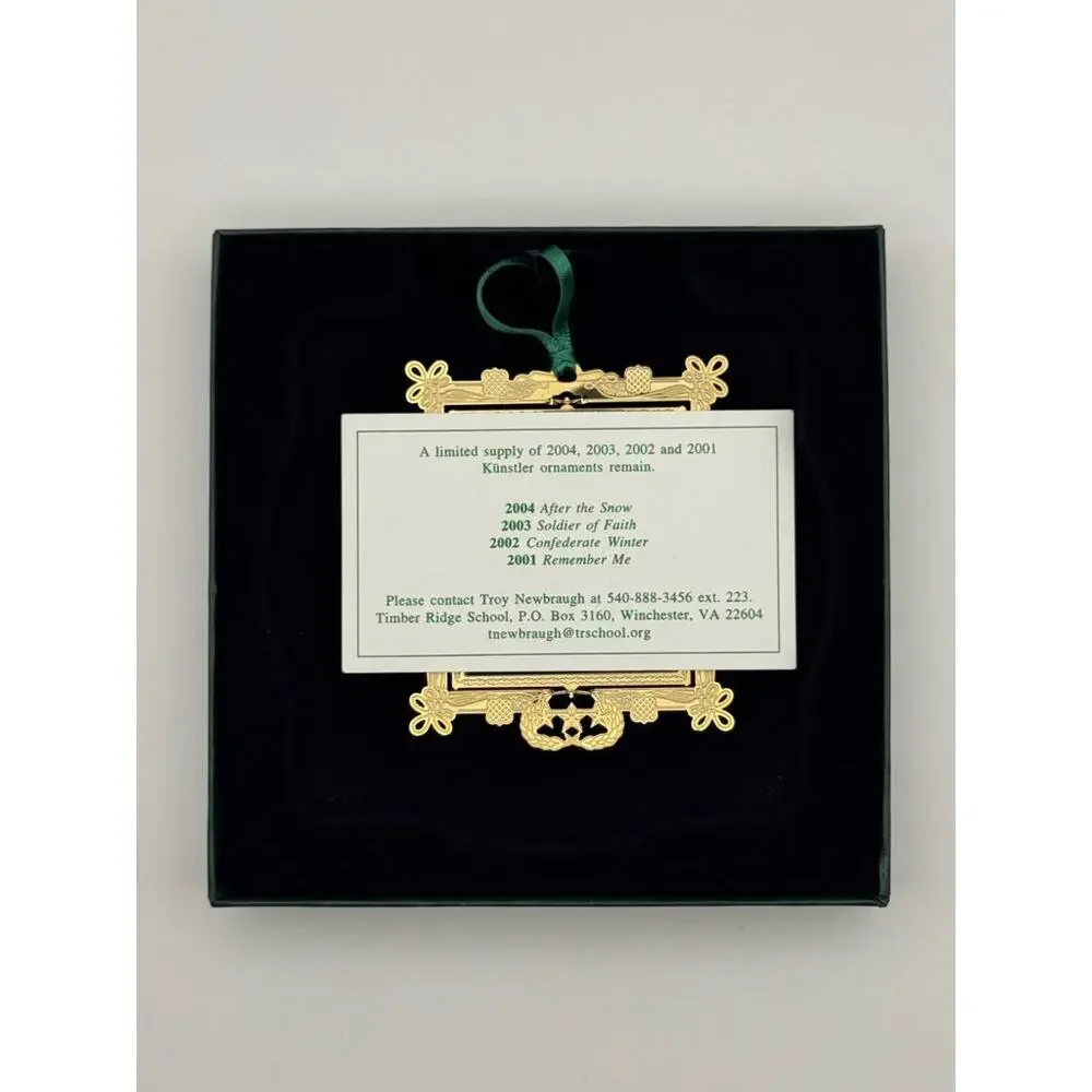 Mort Kunstler 2005 Jamie Corbin and Old Jack #3145 Civil War Christmas Ornament